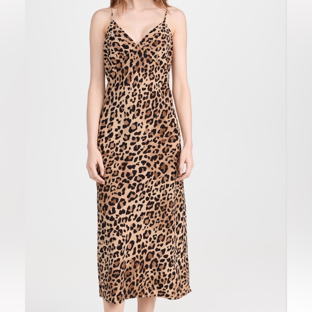AYR the heck yes leopard silk dress